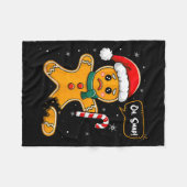 Funny Christmas Oh Snap Gingerbread Mann Cookie X Fleecedecke (Vorderseite (Horizontal))