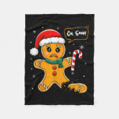 Funny Christmas Oh Snap Gingerbread Mann Cookie X Fleecedecke (Vorderseite)