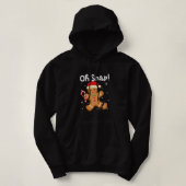 Funny Christmas Oh Snap Gingerbread Mann Cookie X- Hoodie (Design vorne)