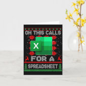 Funny Christmas Oh This Calls For A Spreadsheet Sa Karte (Gelbe Blume)