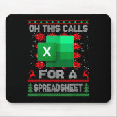 Funny Christmas Oh This Calls For A Spreadsheet Sa Mousepad (Vorne)
