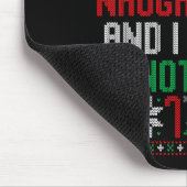 Funny Christmas On The Naughty List Ugly Christmas Mousepad (Ecke)