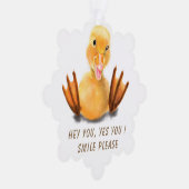 Funny Christmas Ornament Card Happy Duck - Lächeln (Rechts)