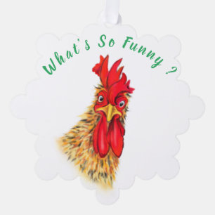 Funny Christmas Ornament Card Überraschender Roost