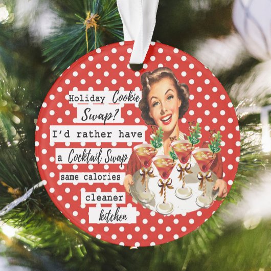 Funny Christmas Ornament Retro Best Friend Cookie