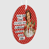 Funny Christmas Ornament Retro Best Friend Cookie (Vorderseite)
