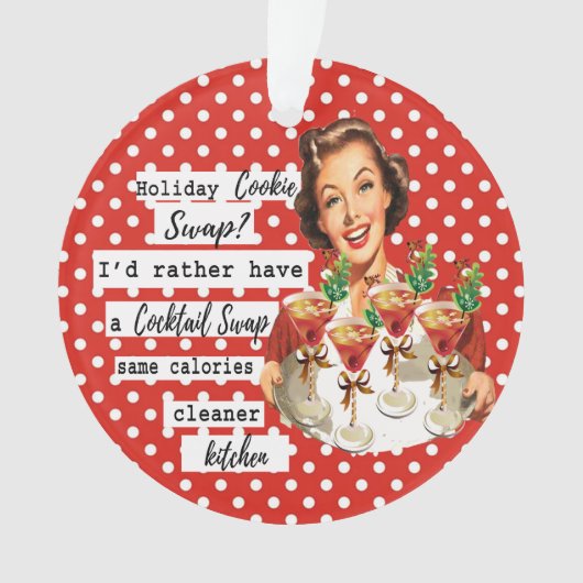 Funny Christmas Ornament Retro Best Friend Cookie (Vorderseite)