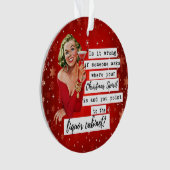 Funny Christmas Ornament Retro Best Friend Liquor (Vorderseite)