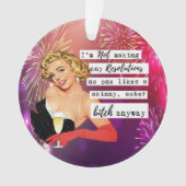 Funny Christmas Ornament Retro Best Friend NYE (Vorderseite)