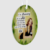 Funny Christmas Ornament Retro Best Friend White (Vorderseite)