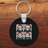 Funny Christmas Ossum Santa Photo Booth  Schlüsselanhänger (Vorderseite)