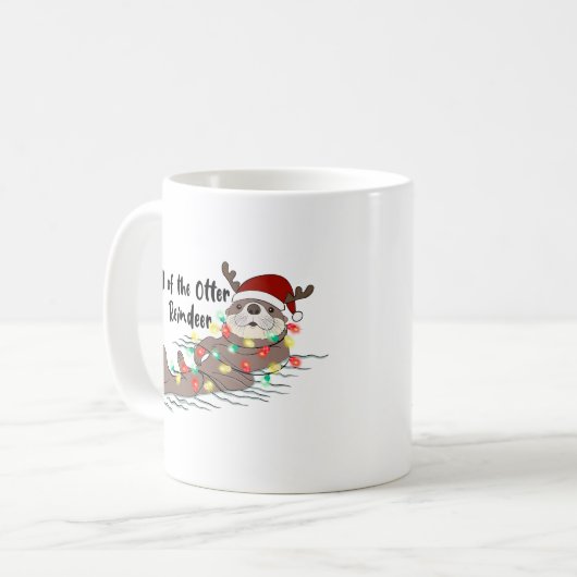 Funny Christmas Otter Kaffeetasse (Vorderseite Links)