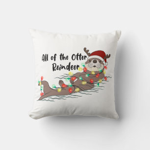 Funny Christmas Otter Kissen