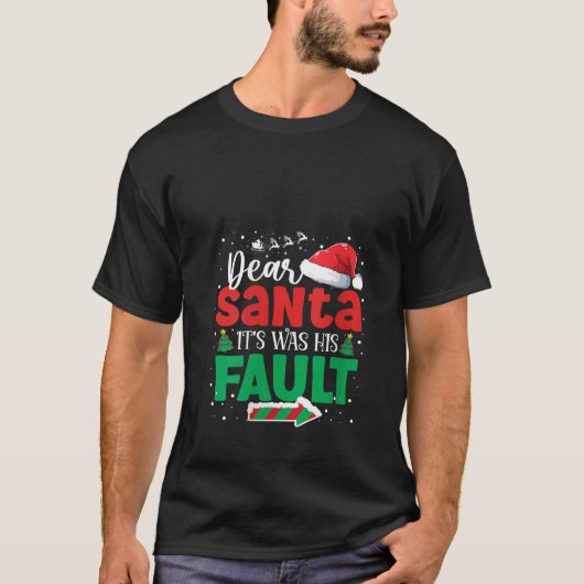 Funny Christmas Paare Shirts Dear Santa It Was H (Vorderseite)
