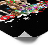 Funny Christmas Pajama Dog Whippet Dog Poster (Ecke)