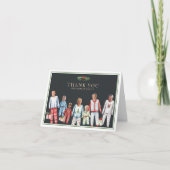 Funny Christmas Pajama Familie Danke Karte (Vorderseite)