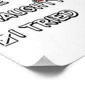 Funny Christmas Pajama Lights Nice Naughty I Tried Poster (Ecke)