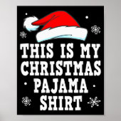 Funny Christmas Pajama Pj Outfit Mens Womens  Poster (Vorne)