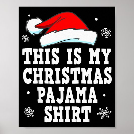 Funny Christmas Pajama Pj Outfit Mens Womens  Poster (Vorne)