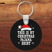 Funny Christmas Pajama Pj Outfit Mens Womens  Schlüsselanhänger (Vorderseite)