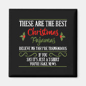 Funny Christmas Pajamas Donald Trump Gag Joke Pjs Magnet (Vorne)