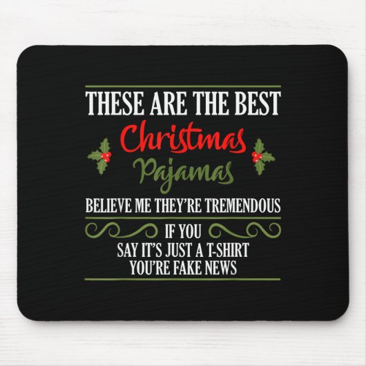 Funny Christmas Pajamas Donald Trump Gag Joke Pjs  Mousepad (Vorne)