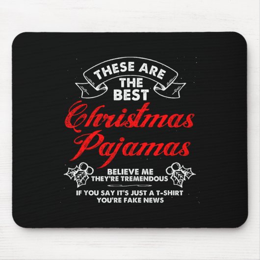 Funny Christmas Pajamas Donald Trump Gag Joke Pjs  Mousepad (Vorne)