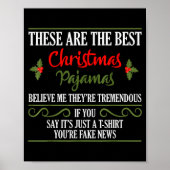 Funny Christmas Pajamas Donald Trump Gag Joke Pjs Poster (Vorne)