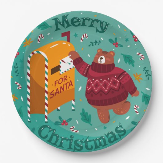 Funny Christmas Paper Plate Pappteller (Vorderseite)