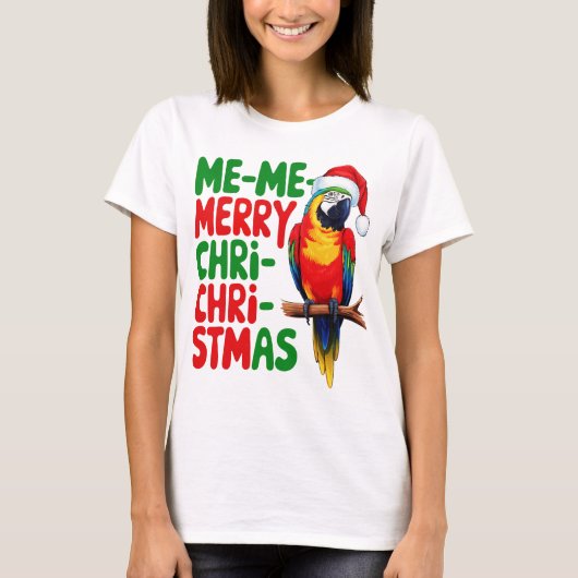 FUNNY CHRISTMAS PARROT T-Shirt (Vorderseite)