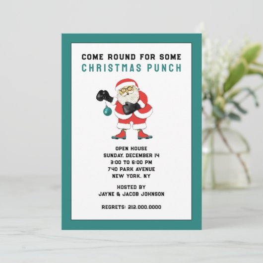Funny Christmas Party Einladung (Stehend Vorderseite)