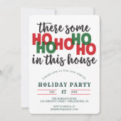 Funny Christmas Party Einladung Ho's Open House (Vorderseite)