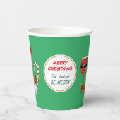 Funny Christmas Party Gnome Paper Cups Pappbecher (Links)