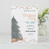 Funny Christmas Party Invitation | Playful Holiday Einladung (Stehend Vorderseite)