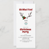 Funny Christmas Party Rentier Einladung (Vorderseite)