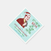 Funny Christmas Party Retro Adult Holiday Custom Serviette (Ecke)