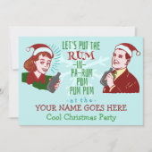 Funny Christmas Party Retro Rum Adult Holiday v2 Einladung (Vorderseite)