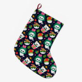Funny Christmas Pattern Großer Weihnachtsstrumpf (Vorderansicht (hängend))