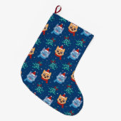 Funny Christmas Pattern Großer Weihnachtsstrumpf (Vorderansicht (hängend))