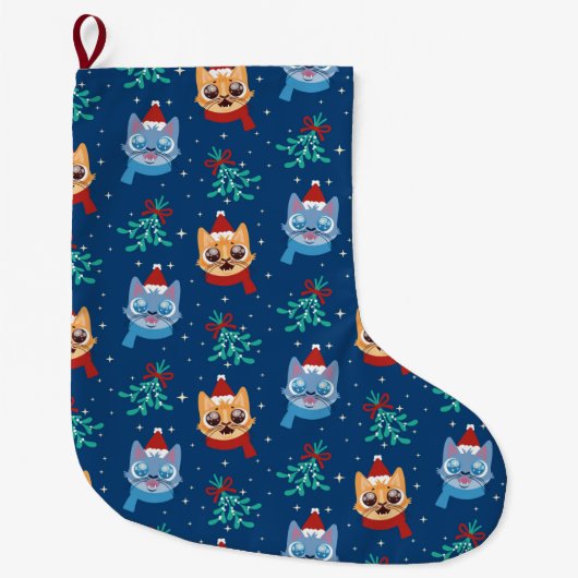 Funny Christmas Pattern Großer Weihnachtsstrumpf (Vorderseite)