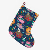 Funny Christmas Pattern Großer Weihnachtsstrumpf (Vorderansicht (hängend))