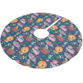 Funny Christmas Pattern Polyester Weihnachtsbaumdecke (Schrägansicht)