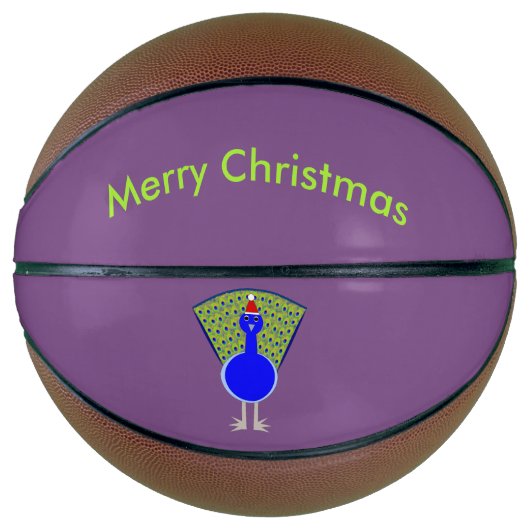 Funny Christmas Peacock Basketball (Vorderseite)