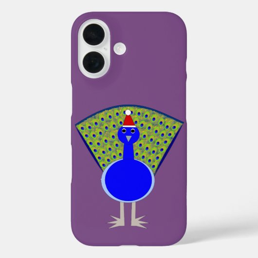 Funny Christmas Peacock Case-Mate iPhone Hülle (Rückseite)