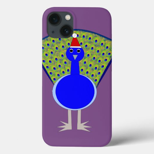 Funny Christmas Peacock Case-Mate iPhone Hülle (Rückseite)