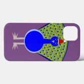 Funny Christmas Peacock Case-Mate iPhone Hülle (Rückseite (Horizontal))