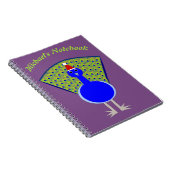 Funny Christmas Peacock Custom Notizblock (Rechte Seite)