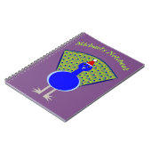 Funny Christmas Peacock Custom Notizblock (Linke Seite)