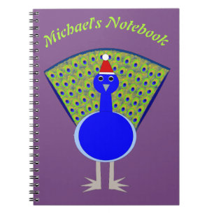 Funny Christmas Peacock Custom Notizblock