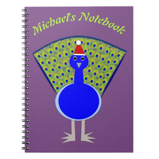 Funny Christmas Peacock Custom Notizblock (Vorderseite)